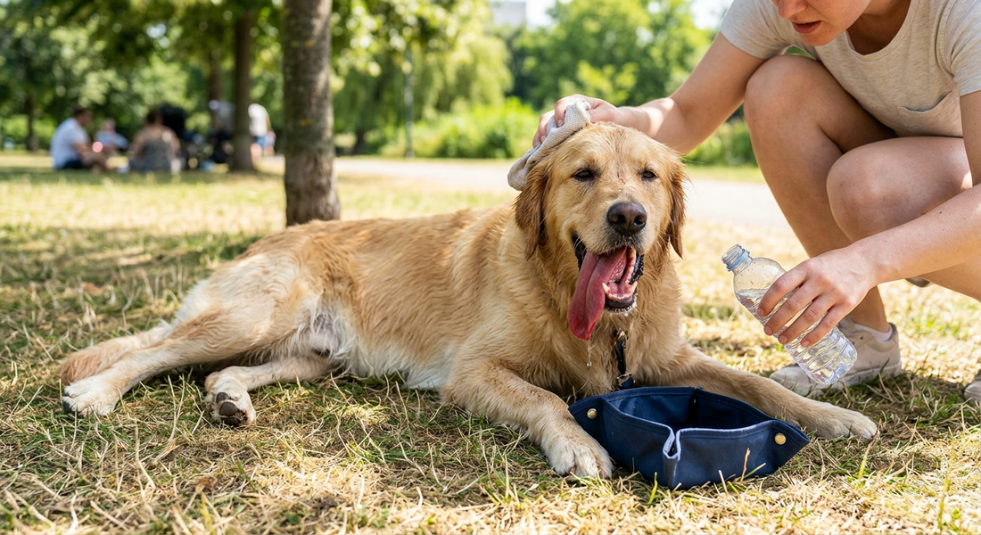 How to recognize the symptoms of a Heat stress - canicool - premium heat protection for dogs